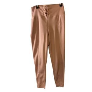 Women's It's Brand Pull-On Pink Ribbed Leggings Size Small, Stretchy Blend